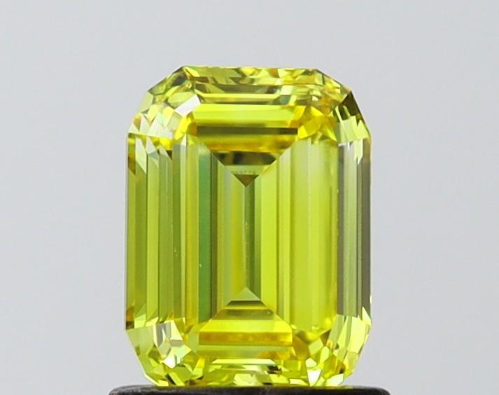 1.15 Ct. Fancy Vivid Yellow Emerald Lab Grown Diamond