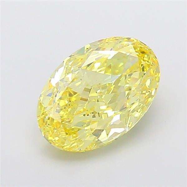 4.01 Ct. Fancy Intense Yellow Oval Lab Grown Diamond