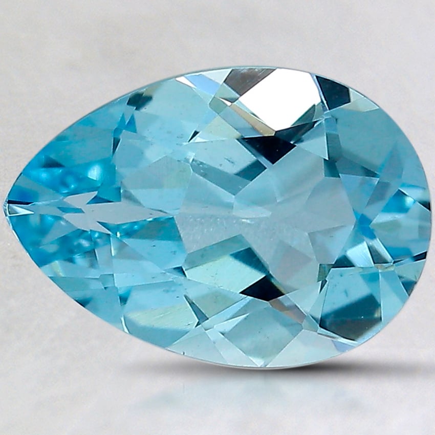 11.5x8.1mm Pear Aquamarine