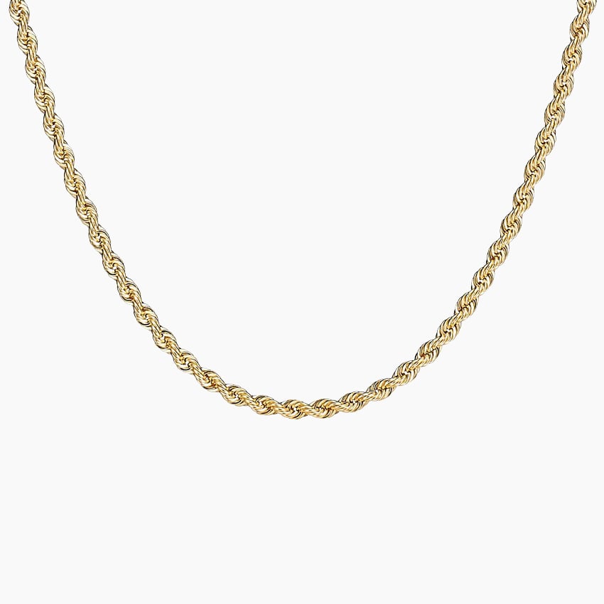 Rope Chain Necklace / 14K Solid Gold Rope Chain 3,5mm / Twisted Chain Necklace / Rope Gold Chain / Diamond Cut Rope Necklace / Twisted Chain