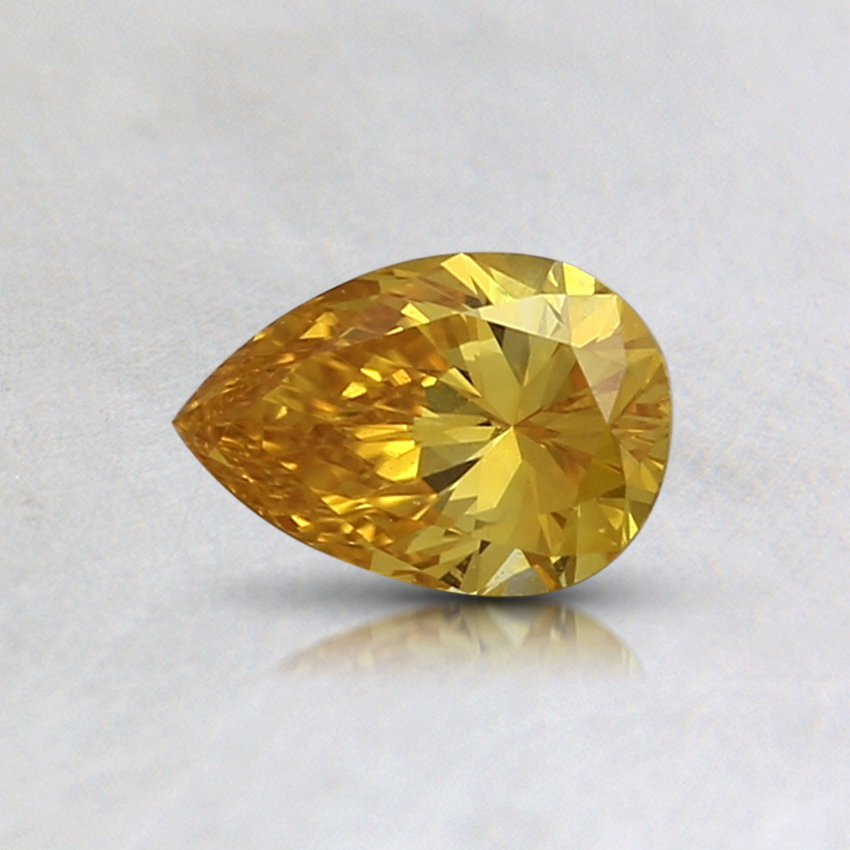 0.38 Ct. Fancy Intense Orange-Yellow Pear Lab Created Diamond