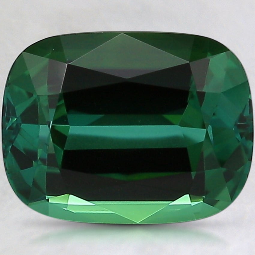 10x7.7mm Unheated Green Cushion Tourmaline