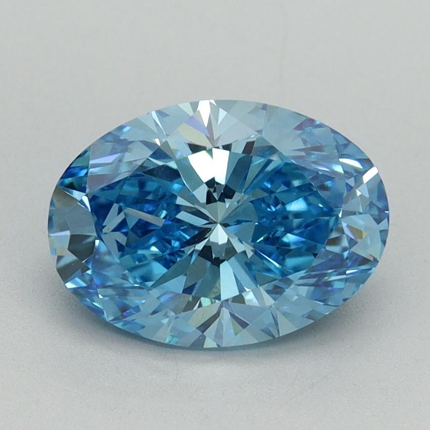 2.01 Ct. Fancy Vivid Blue Oval Lab Grown Diamond