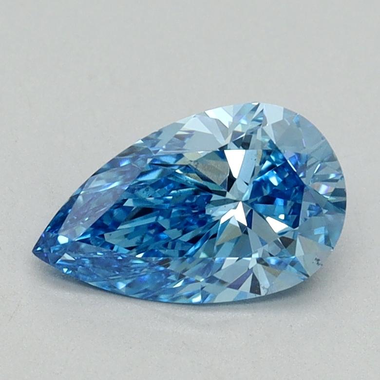 0.90 Ct. Fancy Vivid Blue Pear Lab Grown Diamond
