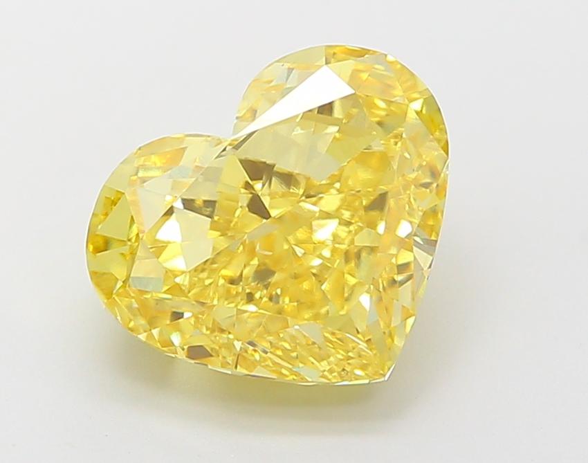 5.01 Ct. Fancy Vivid Yellow Heart Lab Grown Diamond
