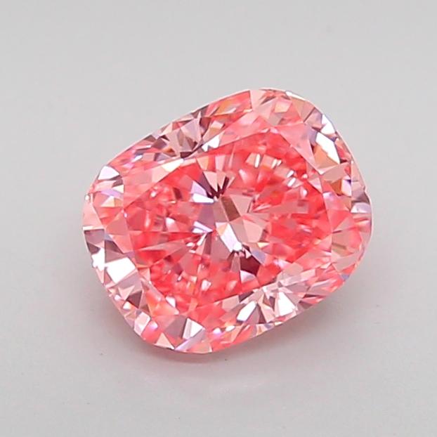 1.10 Ct. Fancy Vivid Pink Cushion Lab Grown Diamond