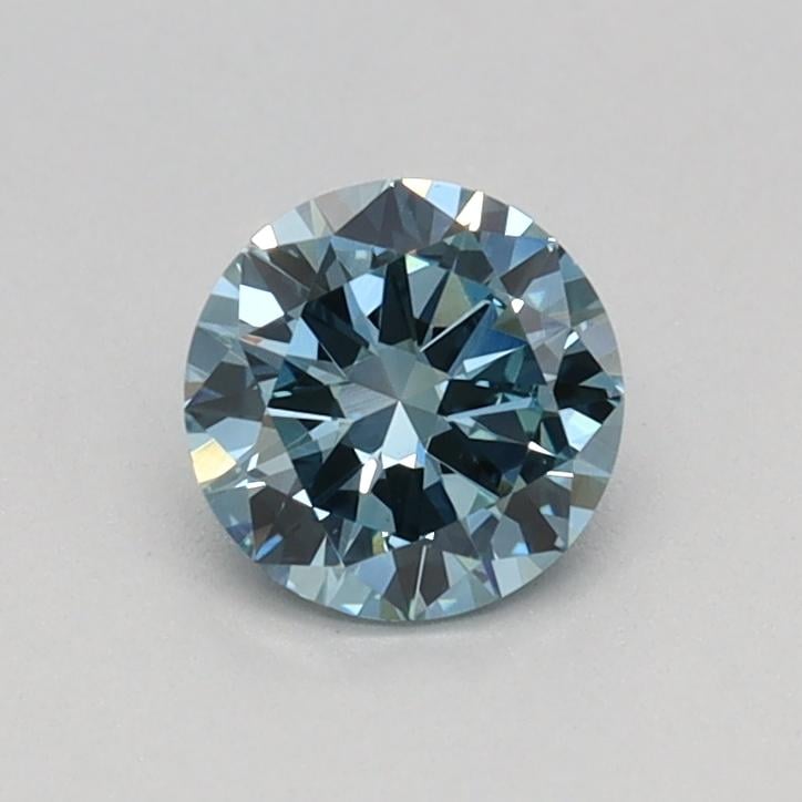 0.38 Ct. Fancy Vivid Blue Round Lab Grown Diamond