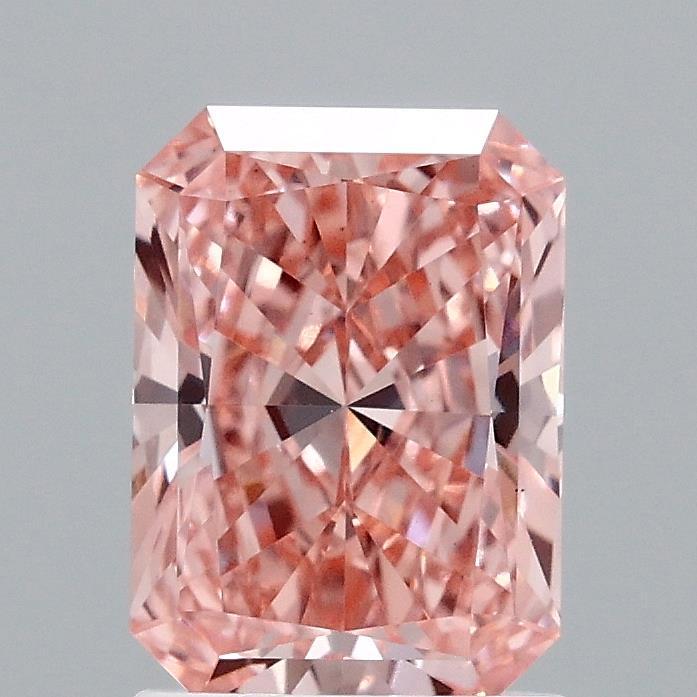 1.57 Ct. Fancy Vivid Pink Radiant Lab Grown Diamond