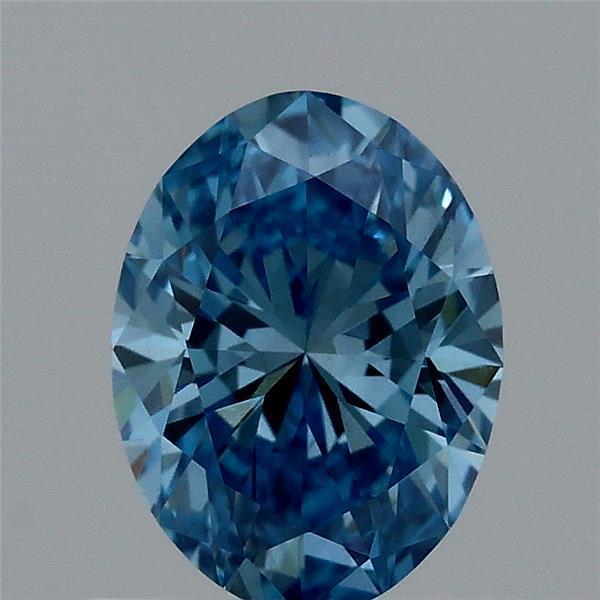 0.75 Ct. Fancy Vivid Blue Oval Lab Grown Diamond