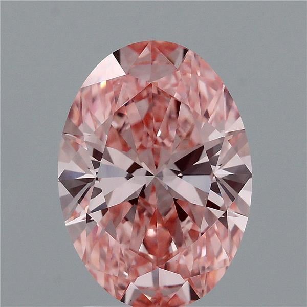 2.33 Ct. Fancy Vivid Pink Oval Lab Grown Diamond