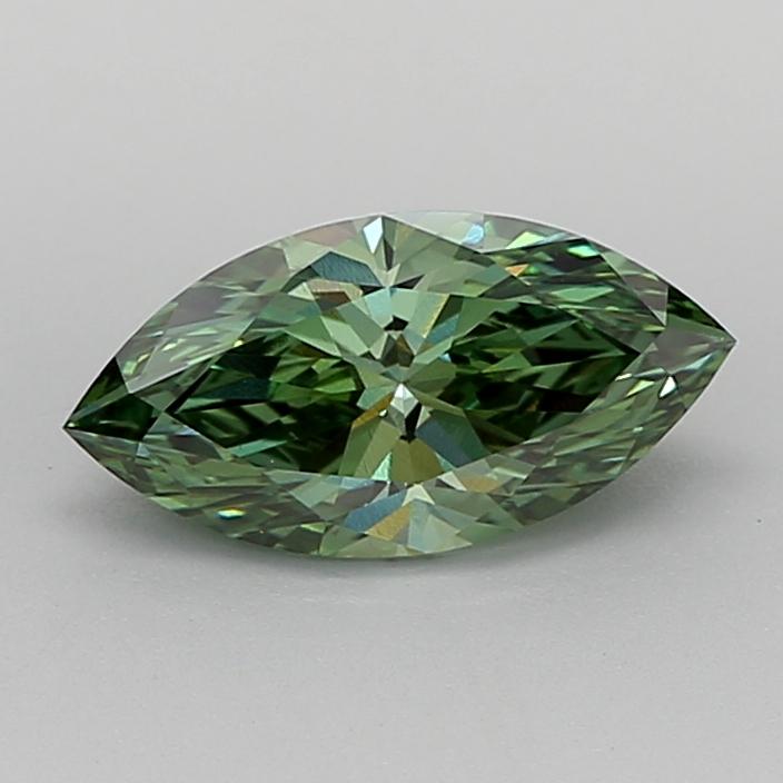 1.39 Ct. Fancy Vivid  Green Marquise Lab Grown Diamond