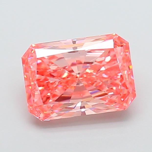 2.68 Ct. Fancy Vivid Pink Radiant Lab Grown Diamond