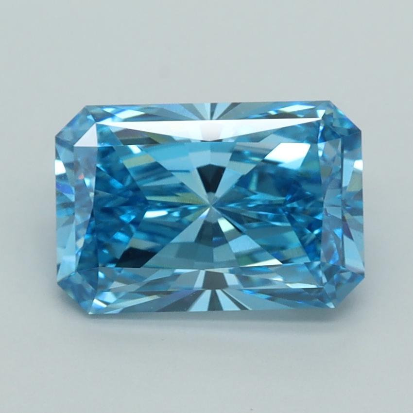 3.02 Ct. Fancy Vivid  Blue Radiant Lab Grown Diamond