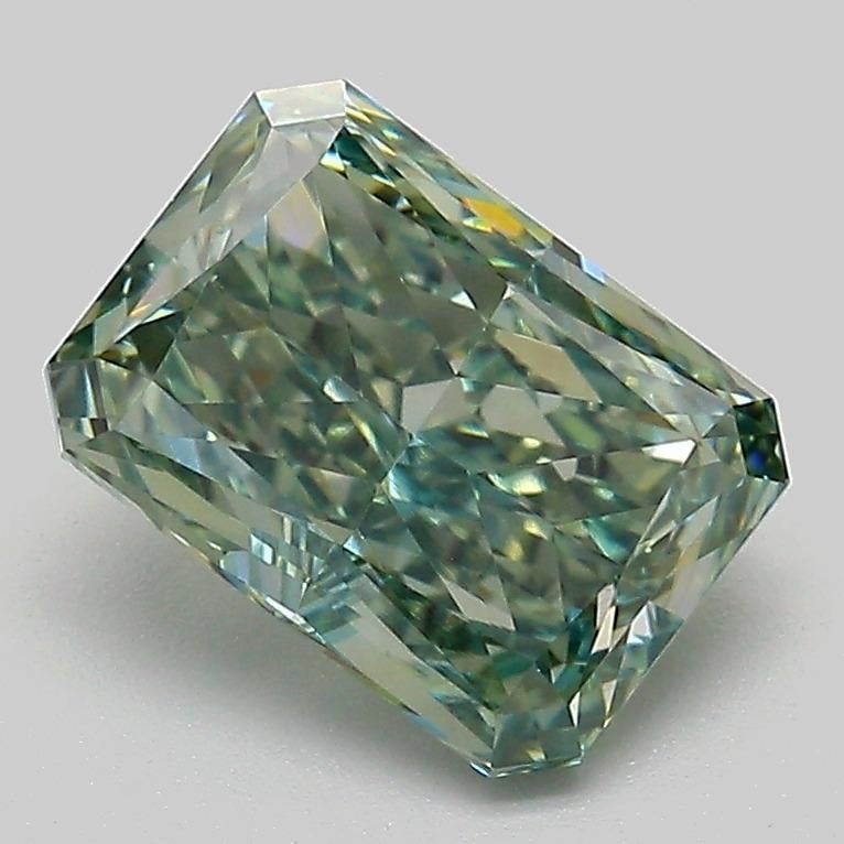 2.03 Ct. Fancy Intense  Green Radiant Lab Grown Diamond