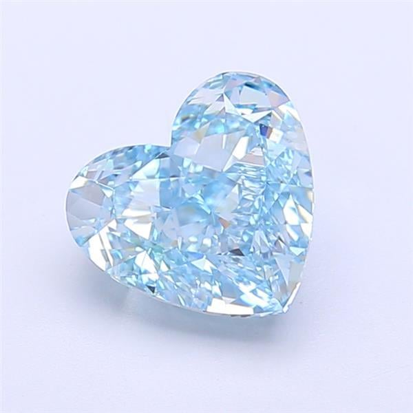 1.88 Ct. Fancy Vivid  Blue Heart Lab Grown Diamond
