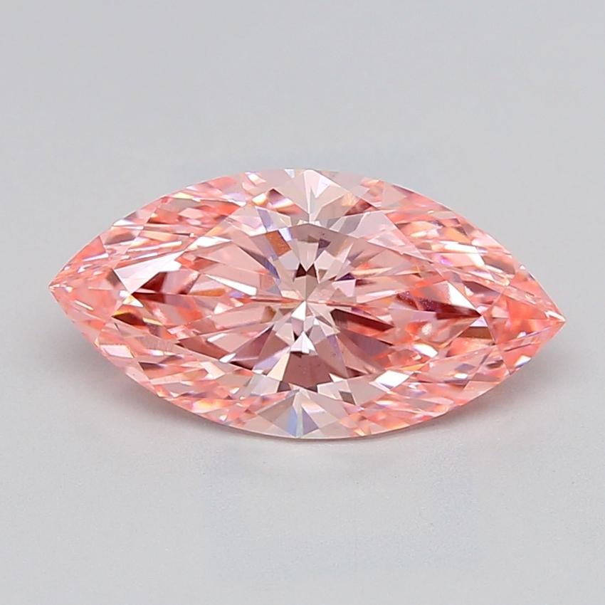 3.09 Ct. Fancy Vivid  Pink Marquise Lab Grown Diamond