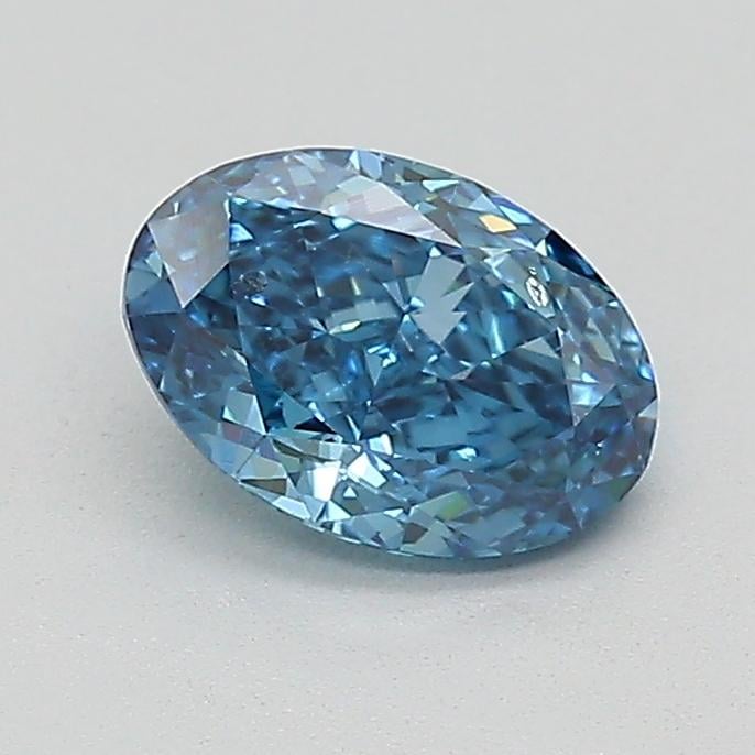 0.97 Ct. Fancy Vivid  Blue Oval Lab Grown Diamond
