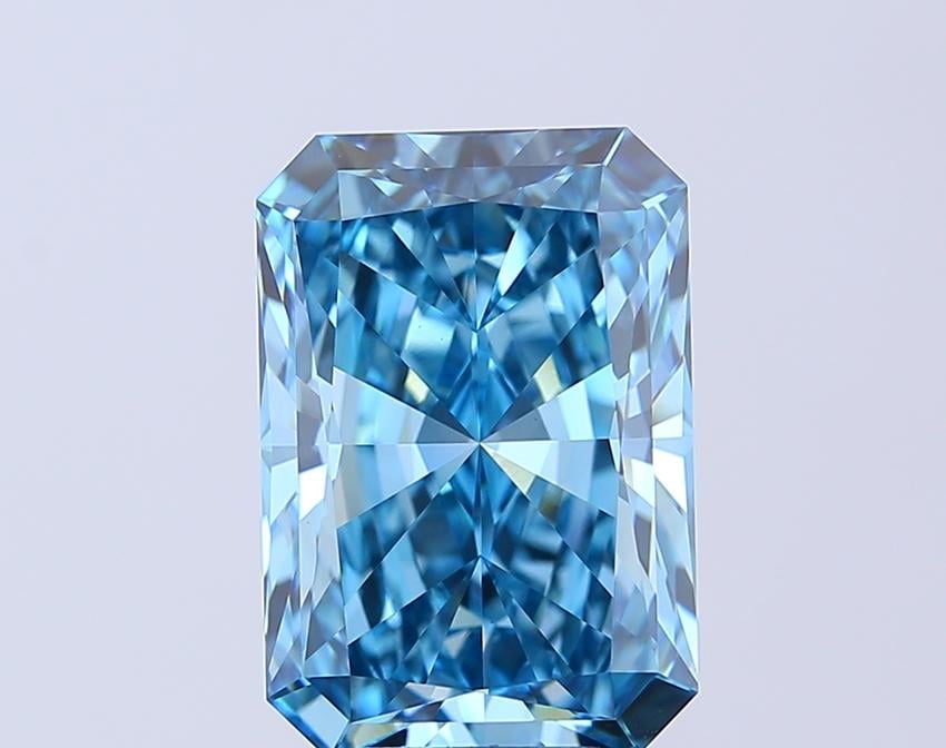 6.05 Ct. Fancy Vivid  Blue Radiant Lab Grown Diamond