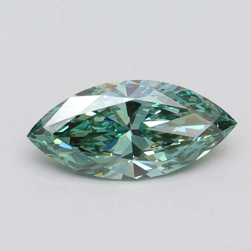 1.00 Ct. Fancy Vivid Green Marquise Lab Grown Diamond