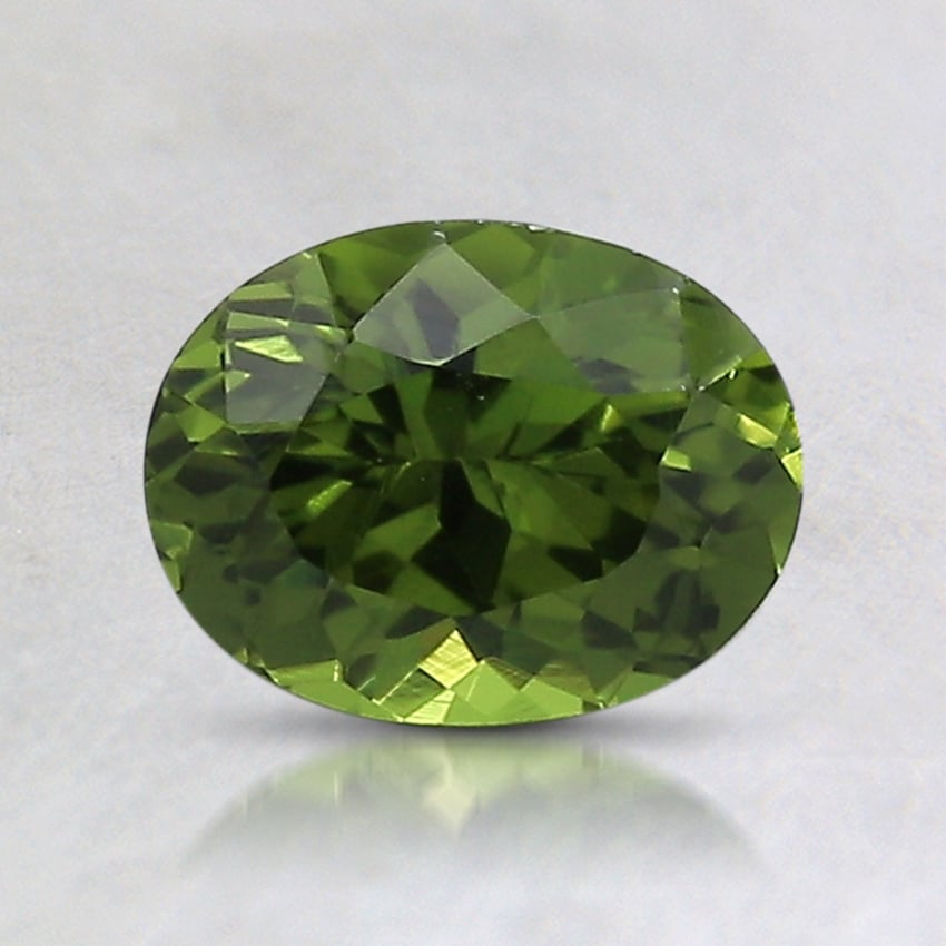 7.1x5.4mm Unheated Green Oval Sapphire