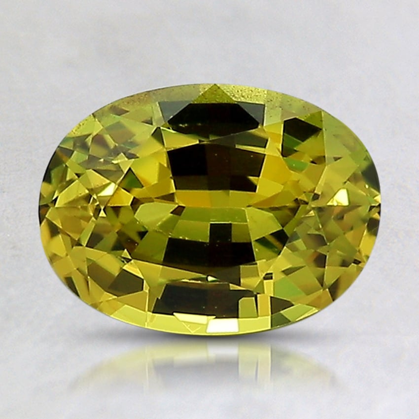 8.3x6.1mm Unheated Yellow Oval Australian Sapphire