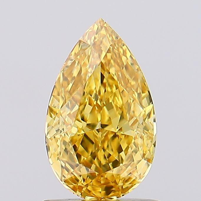 1.05 Ct. Fancy Vivid Yellow Pear Lab Grown Diamond