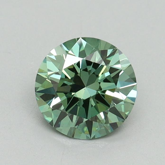 0.70 Ct. Fancy Vivid Green Round Lab Grown Diamond