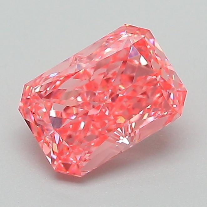 1.10 Ct. Fancy Vivid Pink Radiant Lab Grown Diamond