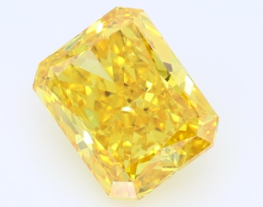 1.14 Ct. Fancy Vivid  Yellow Radiant Lab Grown Diamond
