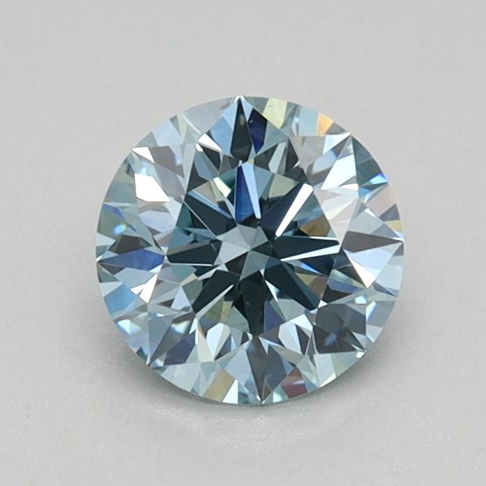 0.56 Ct. Fancy Vivid Blue Round Lab Grown Diamond