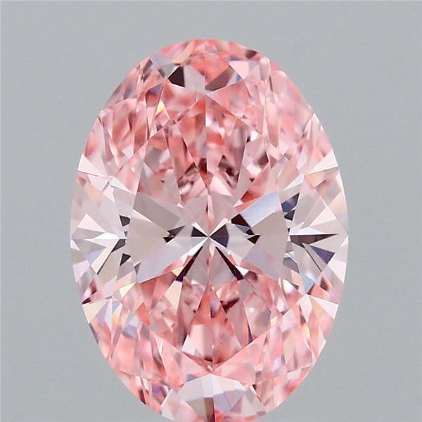 2.01 Ct. Fancy Vivid Pink Oval Lab Grown Diamond
