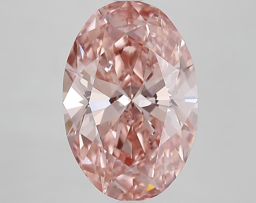 5.02 Ct. Fancy Vivid Pink Oval Lab Grown Diamond