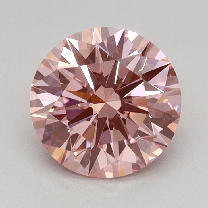 0.90 Ct. Fancy Vivid Pink Round Lab Grown Diamond