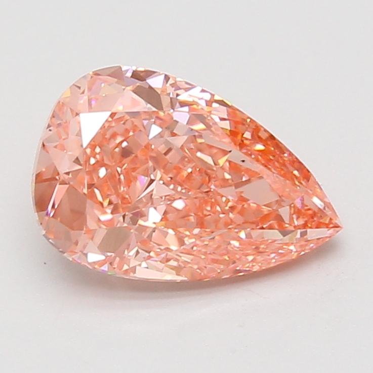 2.57 Ct. Fancy Vivid Pink Pear Lab Grown Diamond