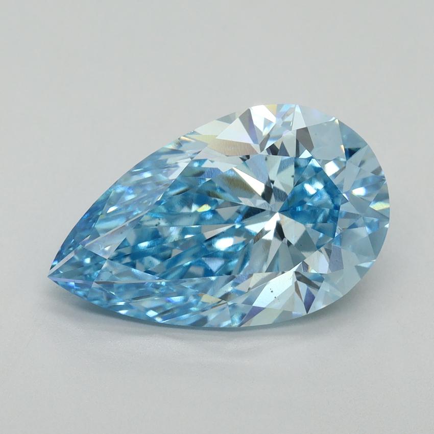 5.01 Ct. Fancy Vivid Blue Pear Lab Grown Diamond