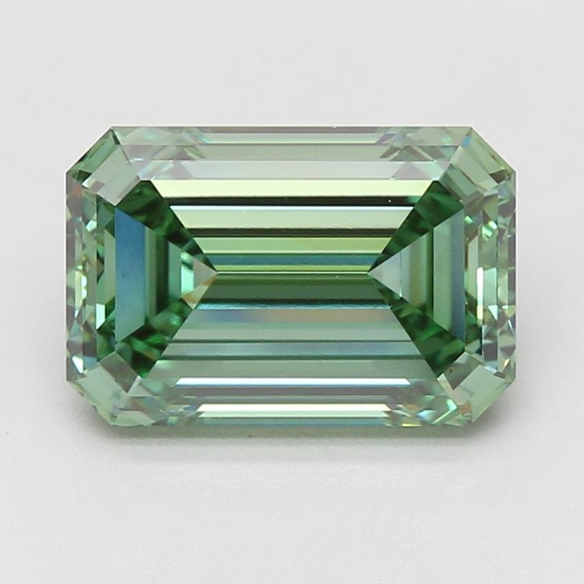 5.11 Ct. Fancy Vivid Green Emerald Lab Grown Diamond