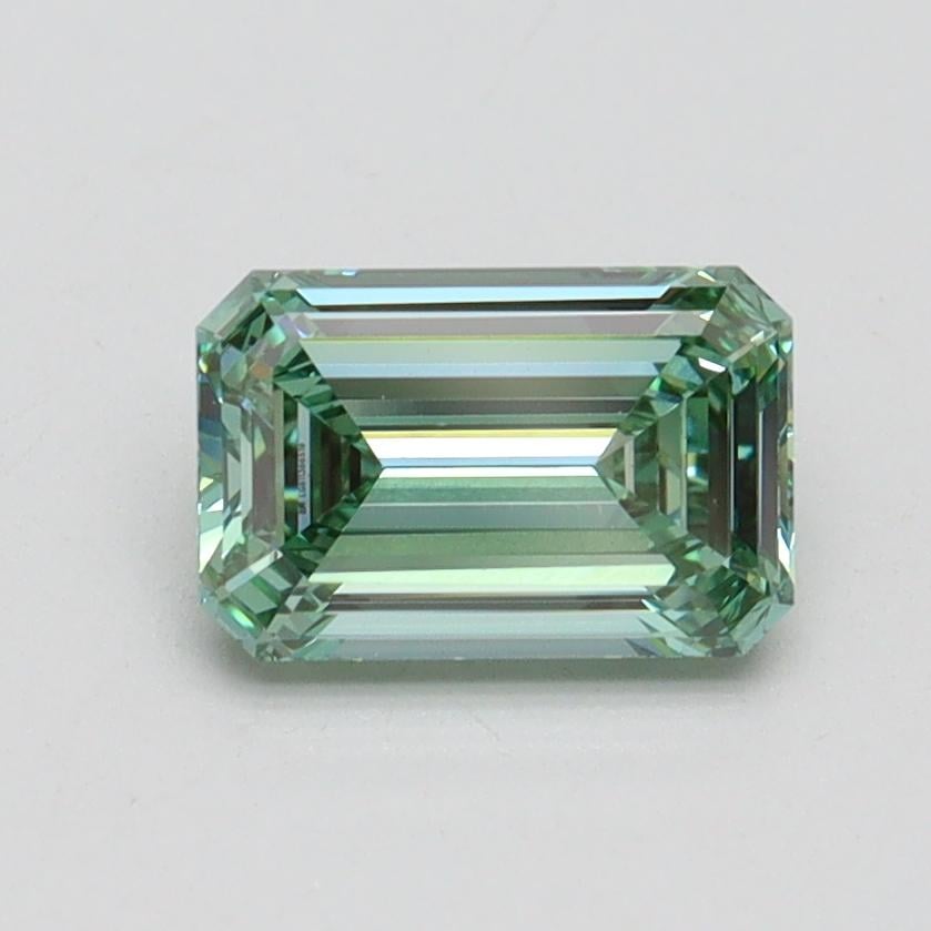 1.02 Ct. Fancy Intense Pacific Green Emerald Lab Grown Diamond