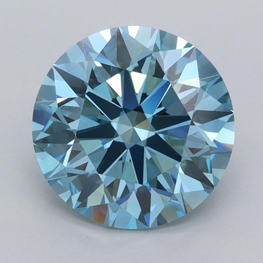 2.50 Ct. Fancy Vivid  Blue Round Lab Grown Diamond