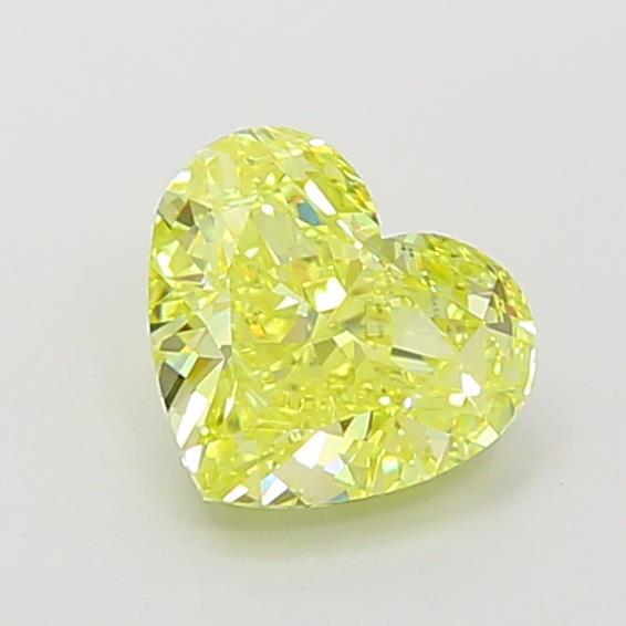 1.23 Ct. Fancy Vivid Yellow Heart Lab Grown Diamond