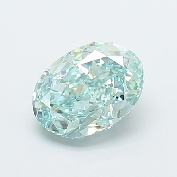 1.24 Ct. Fancy Intense  Green Oval Lab Grown Diamond