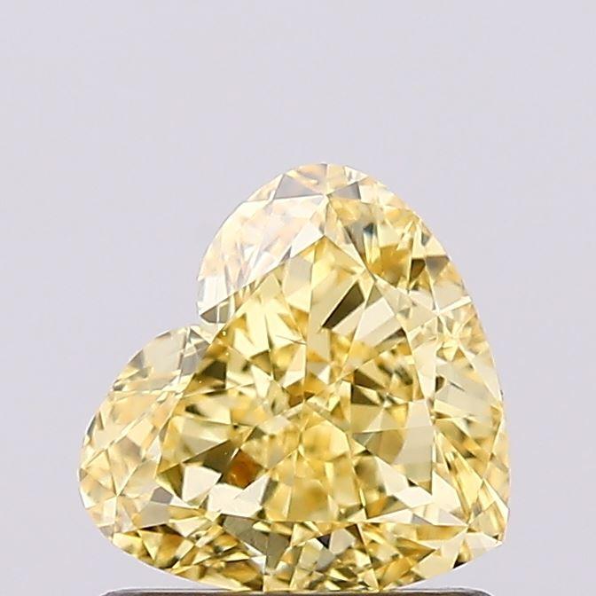 1.02 Ct. Fancy Intense  Yellow Heart Lab Grown Diamond