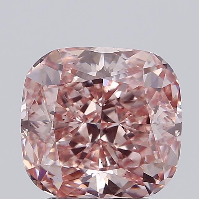 2.54 Ct. Fancy Intense Pink Cushion Lab Grown Diamond
