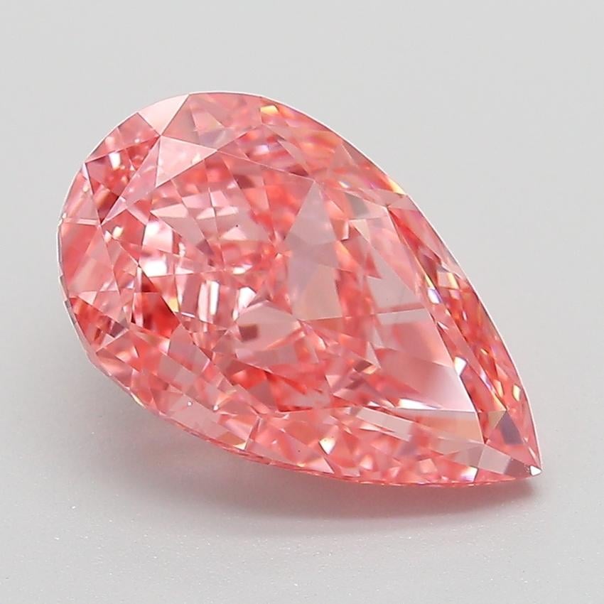 3.06 Ct. Fancy Vivid Pink Pear Lab Grown Diamond