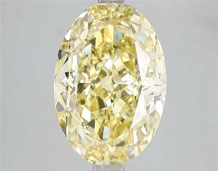 5.01 Ct. Fancy Vivid Yellow Oval Lab Grown Diamond