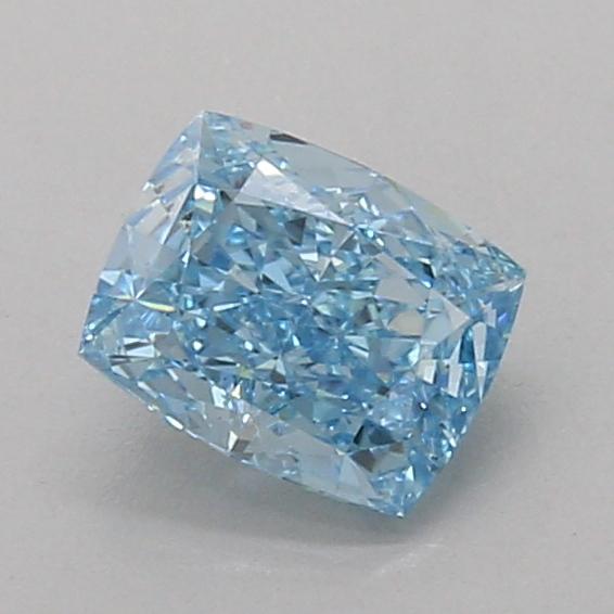 1.02 Ct. Fancy Vivid Blue Cushion Lab Grown Diamond