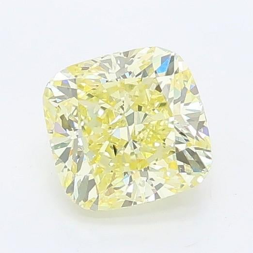 0.83 Ct. Fancy Light Yellow Cushion Lab Grown Diamond