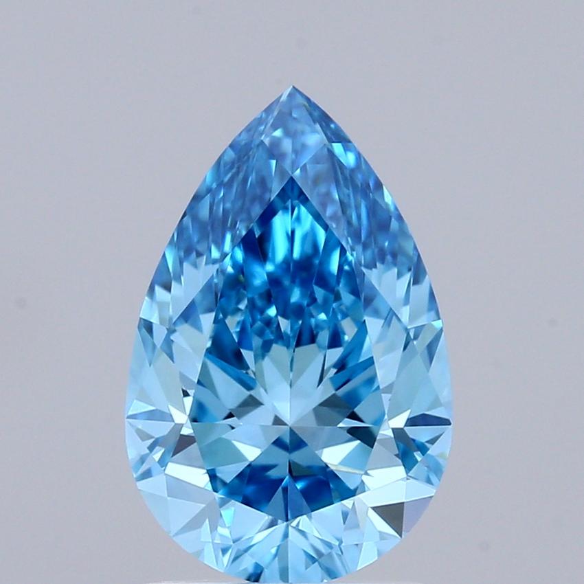 1.73 Ct. Fancy Vivid Blue Pear Lab Grown Diamond