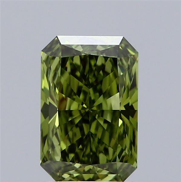 1.76 Ct. Fancy Vivid Green Radiant Lab Grown Diamond