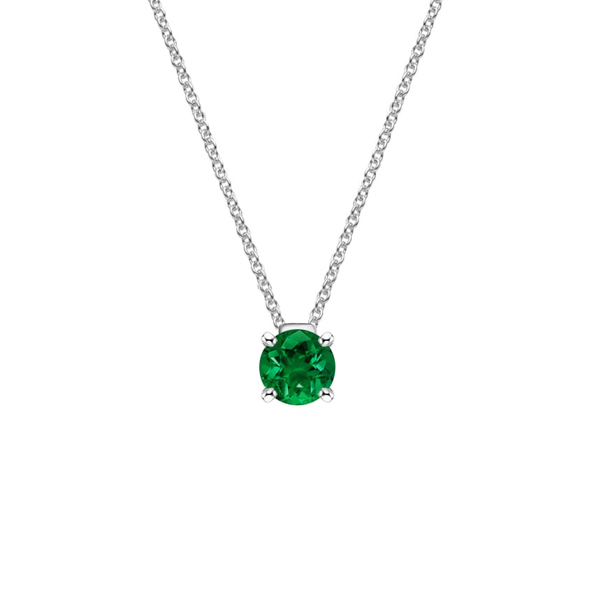 lab emerald necklace