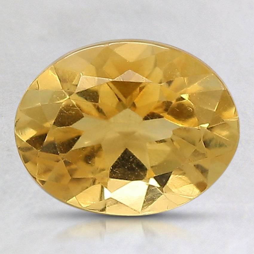 9x7mm Yellow Oval Citrine
